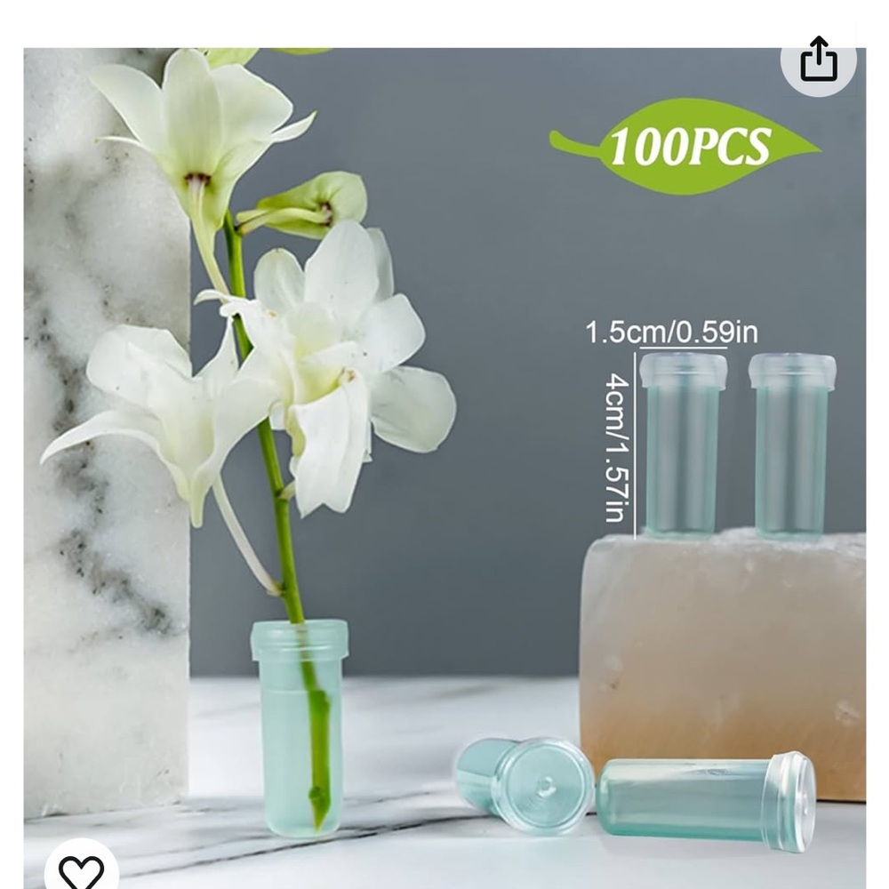 Flower Water Vials